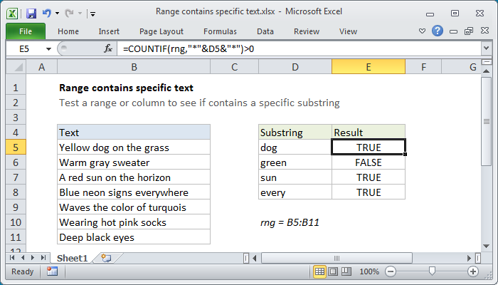 Excel Formula If Cell Contains Specific Text